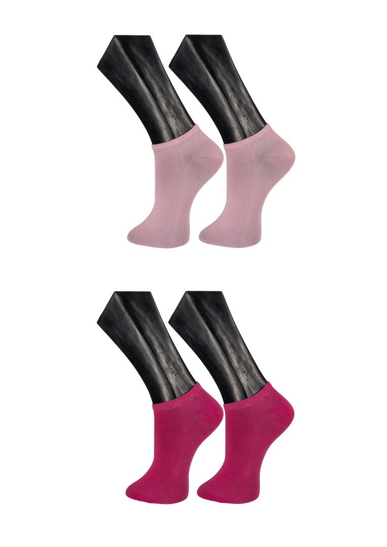 LOL - totalno nizke nogavice 2 različna para -roza in pinky